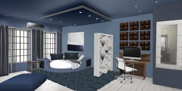 Dark Blue Bedroom 