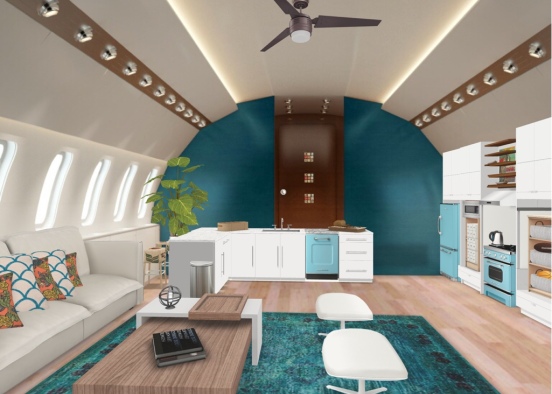 Airplane to tiny house Design Rendering