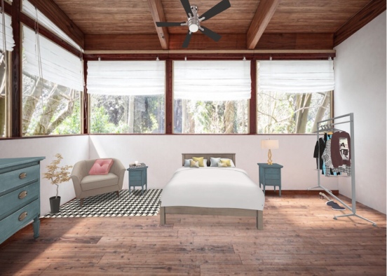 cabin bedroom  Design Rendering
