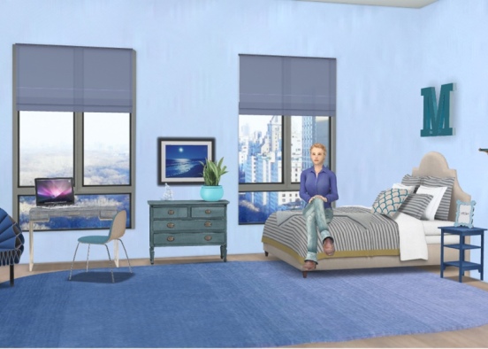 Blue Room Design Rendering