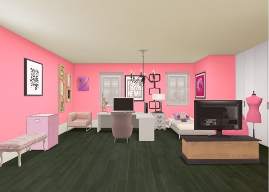 Little miss Pink's room #2 Design Rendering