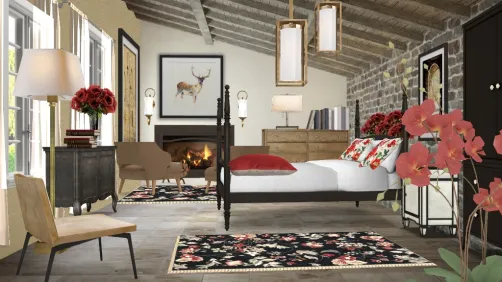 Bedroom in the countryside