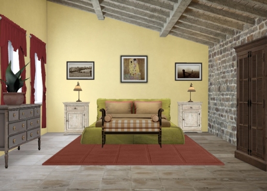 French room in the country Design Rendering