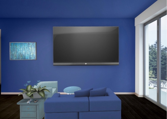 💙 Blue living room 💙 Design Rendering
