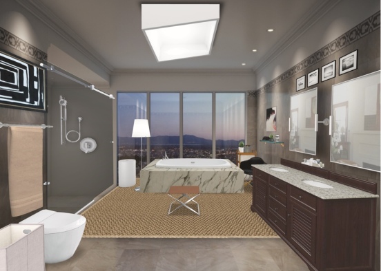 My dreamed shower room Design Rendering
