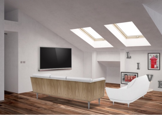 minimalistic living room  Design Rendering