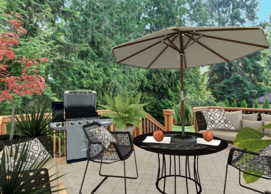 Barbeque at the Deck Design Rendering