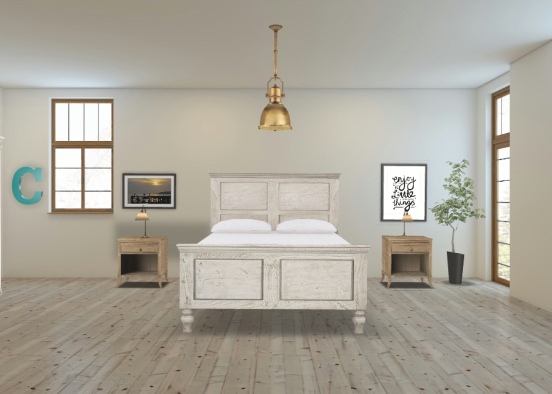 Country Bedroom Design Rendering