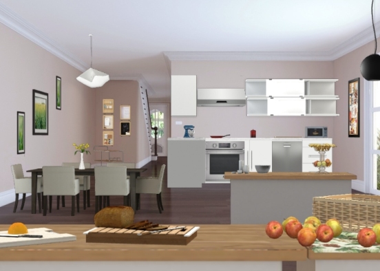 Kitchen & dining room! Design Rendering