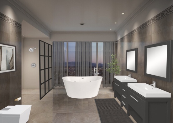 Bathroom with a view Design Rendering