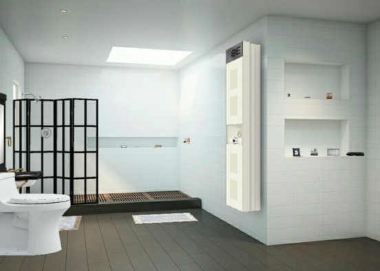 Banheiro estilo moderno Design Rendering
