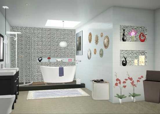 Banheiro lindo Design Rendering