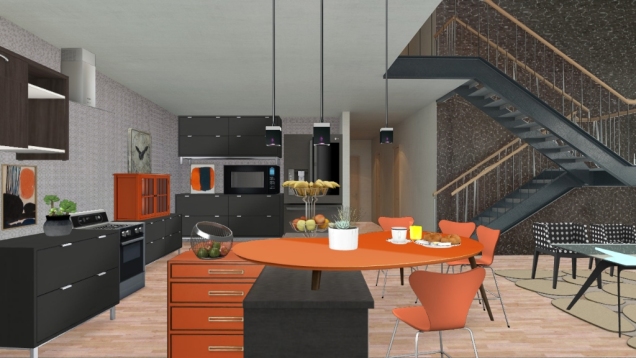 Orange kitchen
