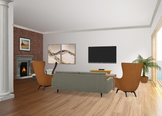 Culture&art living room Design Rendering