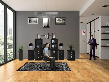 Private Office with view overlooking city