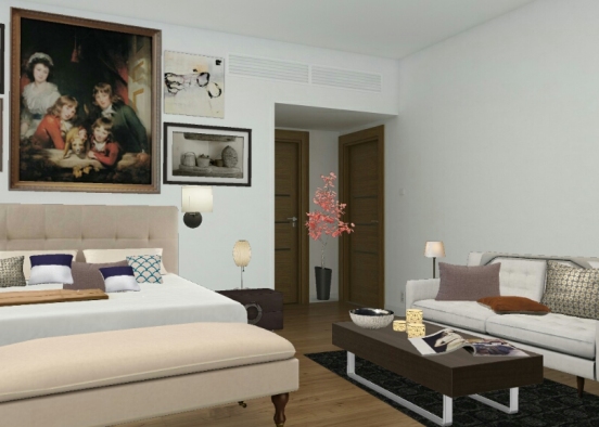 Luxurios bedroom Design Rendering