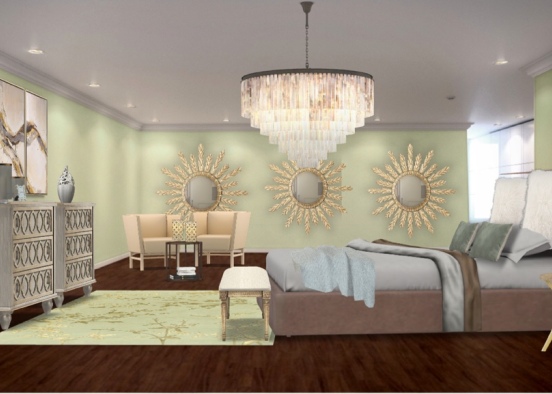 The bedroom Design Rendering