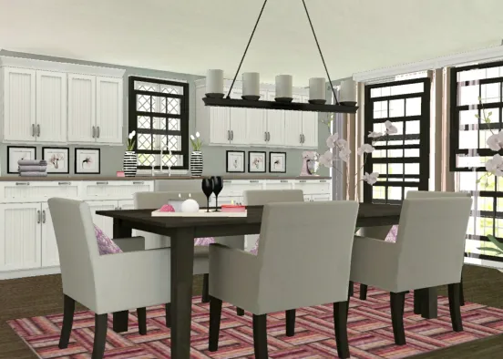 A place for prepping pink Design Rendering