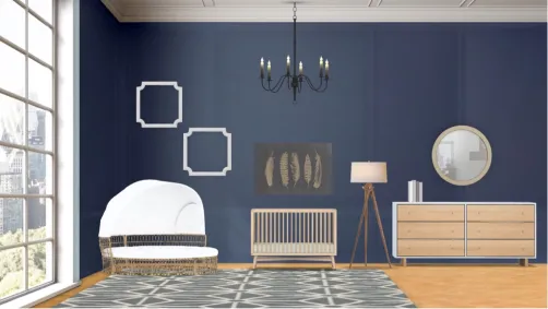 baby room in blue