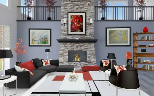 Black white and red all over