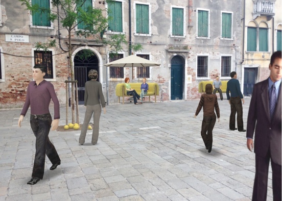 Crowded streets Design Rendering
