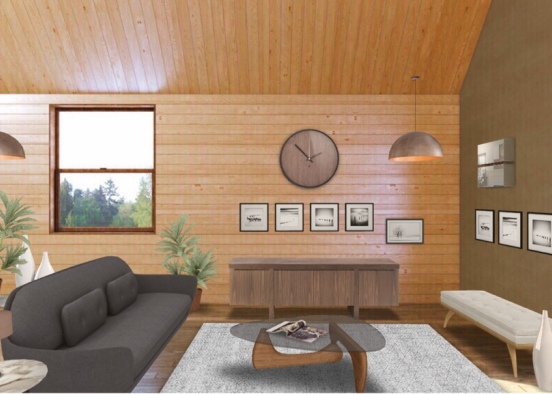 cozy natural home Design Rendering