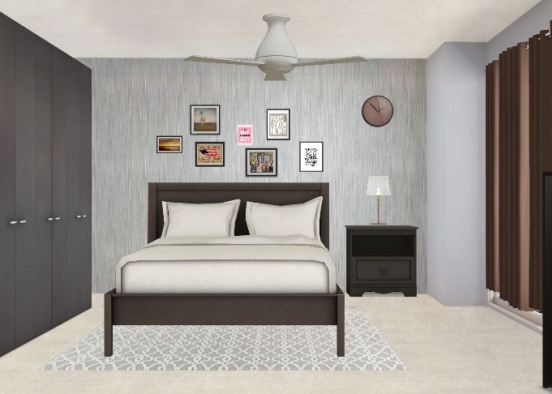 Pooja bedroom  Design Rendering
