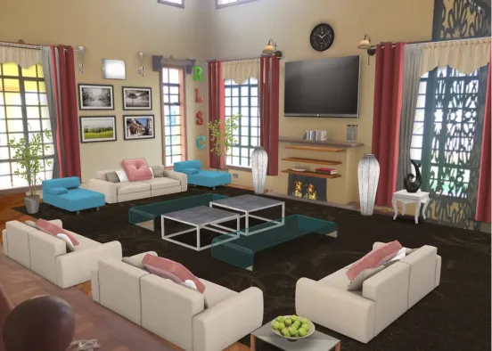 Rickdees - Living room Design Rendering