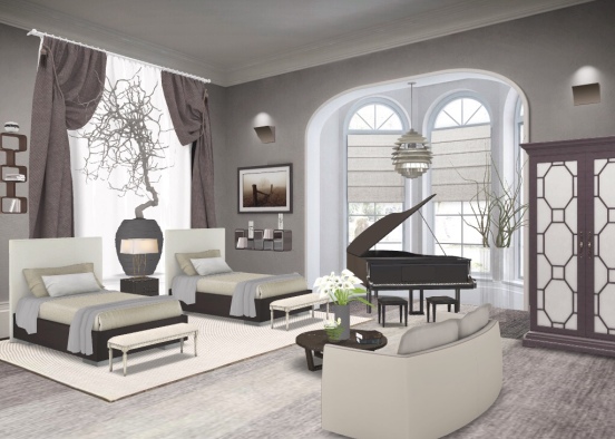 Chambre double. Design Rendering