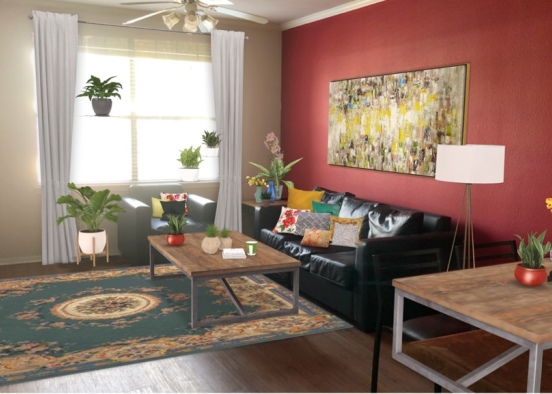 apartment living room Design Rendering