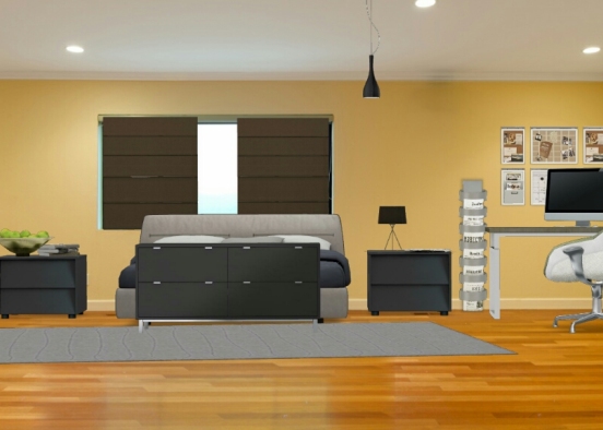 Bedroom for mean Design Rendering