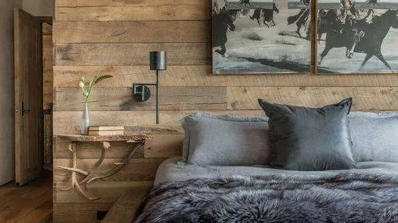 Bedroom for log home Design Rendering