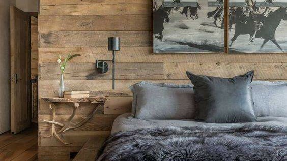 Bedroom for log home Design Rendering