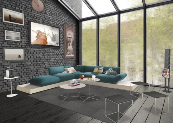 Rainforest living room  Design Rendering
