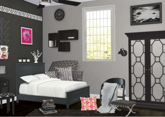 Bedroom II - darker scheme Design Rendering