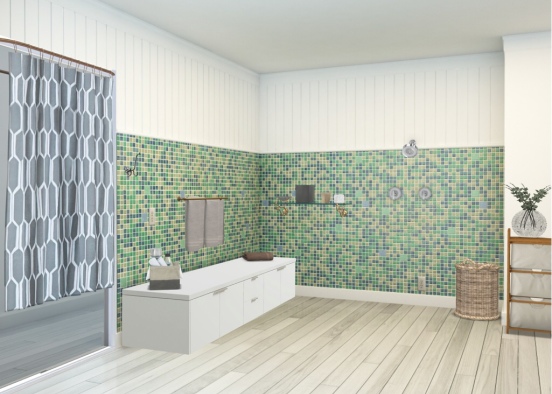 School shower rooms after swimming Design Rendering