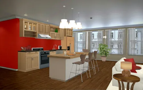 Small apartment kitchen