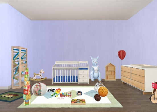 My Future Baby Boys Room Design Rendering