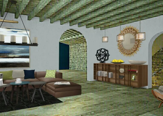 Skandinavian living room  Design Rendering