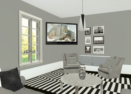 Newyork apartment living room Design Rendering