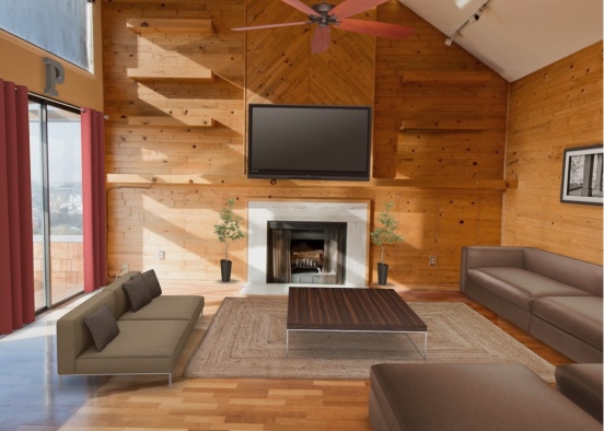 Future living room  Design Rendering