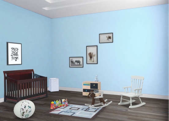 baby boy room Design Rendering