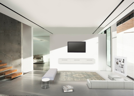 Living Room (main area) Design Rendering