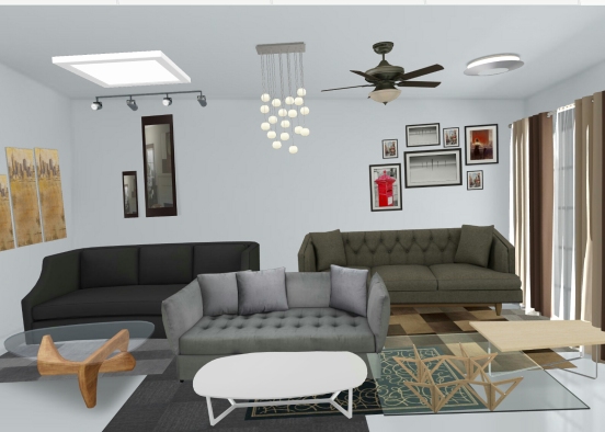 Lei_Living room Design Rendering