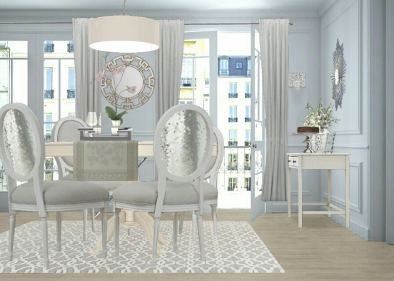 DR-challenged self to design white room Design Rendering
