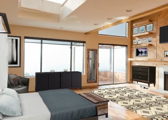 Cozy bedroom Design Rendering