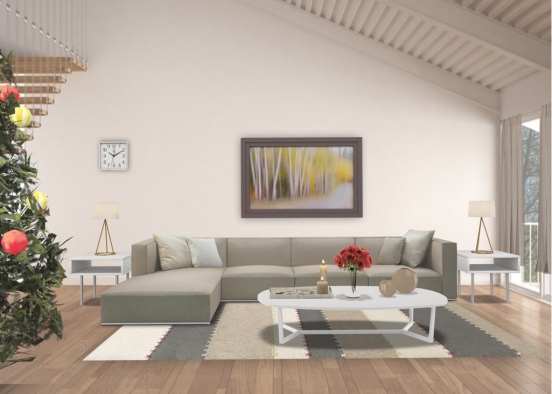 Holiday Family Room Design Rendering