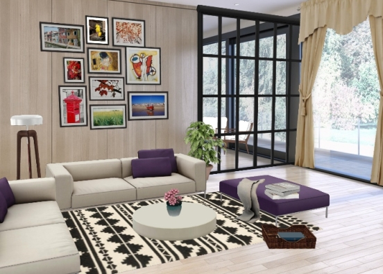 Comfortable soft living Design Rendering