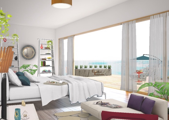 bedroom with sea view Design Rendering