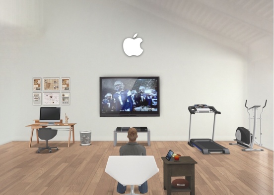 office, game room, and gym Design Rendering